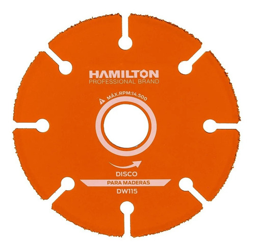  Hamilton Corte Dw115 Disco Diamantado Para Madera 115mm Color Negro x 1 Unidad.