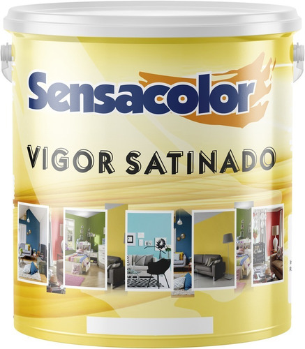 Pintura Vigor Satinado De Sensacolor 1 Galon Blanco - Color