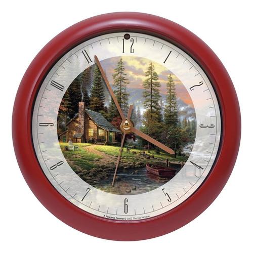 Thomas Kinkade Peaceful Retreat Reloj Con Sonido De Naturale