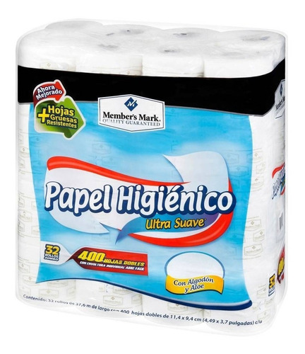 Imagen 1 de 3 de Papel Higiénico Member's Mark Ultra Suave 32 Pzas