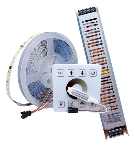 Kit 10m Tira Led Secuencial 20 Modos 24v Con Fuente 220v