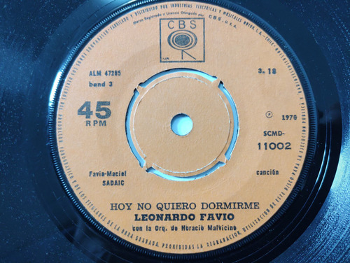 Vinilo Single De Leonardo Favio Biografía (119c (Usado)