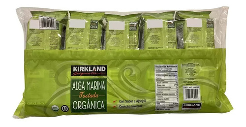 Alga Marina Orgánica Kirkland Signature  10 Pzas De 17 G 