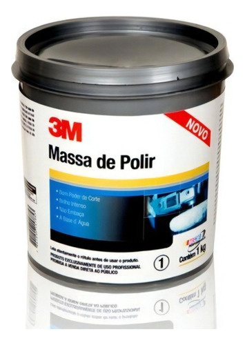 3m Massa De Polir 1kg Cor Branco