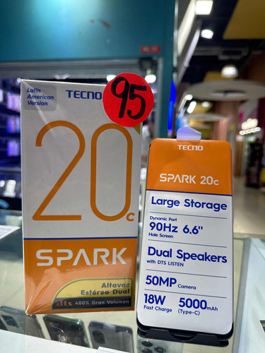 Tecno Spark 20c 128gb Batería 5000 Mah Android 13 Cámara 50