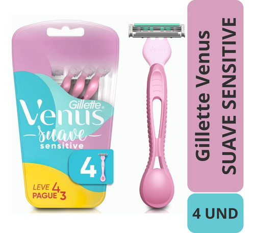 Gillette Venus Depilão Suave Sensitive Leve 4 Pague 3 Und