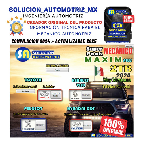 Pack Mecánico Maxim 2tb Software Diagramas Eléctricos Autos