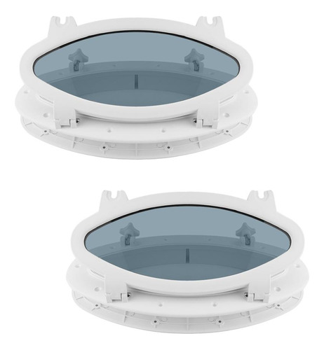 2pcs Abs 15  X 8  Oval Oval Apertura Barco Yatch Ventana