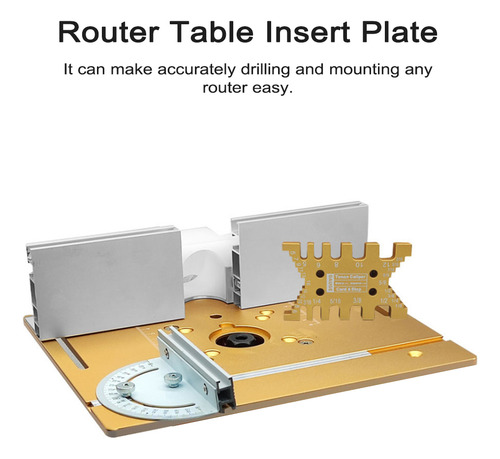 Placa Insertora Router Aluminio Fresadora Madera 60 Cm²
