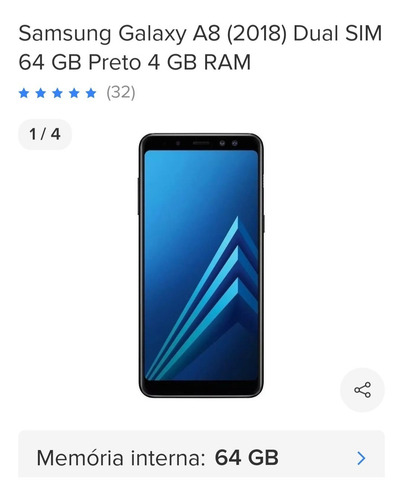 Celular Samsung Galaxi A8 Plus Preto