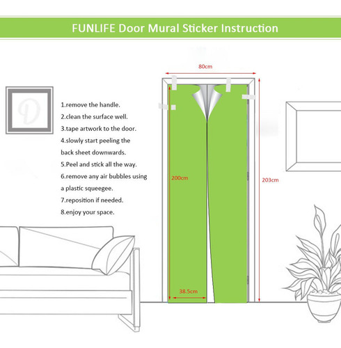 I Adhesivo De Pared 3d Para Puerta, Diseño De La Torre