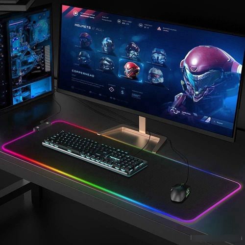 Mouse Pad Gamer Rgb Gms-x5 Retro Iluminada 40x90cm Regalo