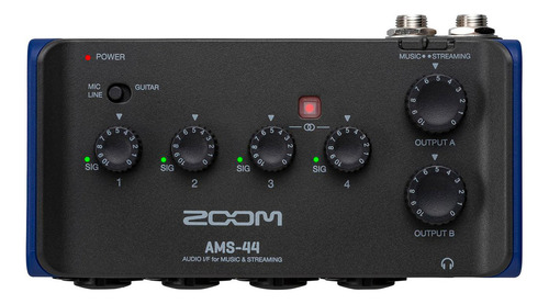 Interfaz de audio Zoom Interfaz de audio ams-44 negra de primera generación