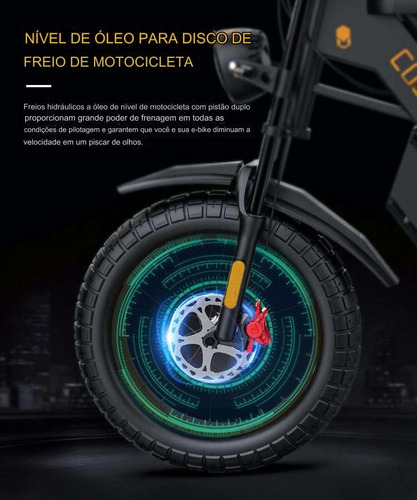 Bicicleta Elétrica 1.500w Moto Bike Com Freio Hidráulico 48v