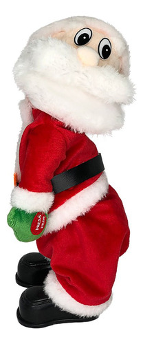 Papai Noel 32cm Musical Dançarino Mexe O Bumbum Natal Cor Vermelho