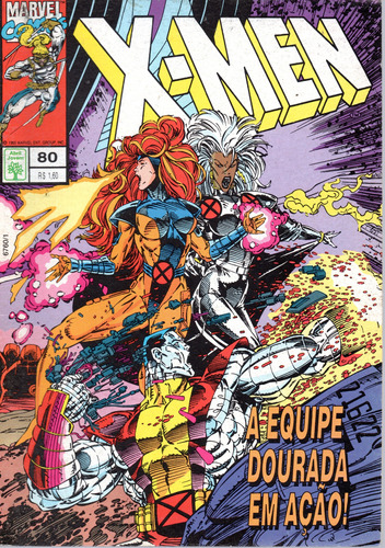 X-men N° 80 - 84 Páginas Em Português - Editora Abril - Formato 13,5 X 19 - Capa Mole - 1995 - Bonellihq Cx04 Mai24