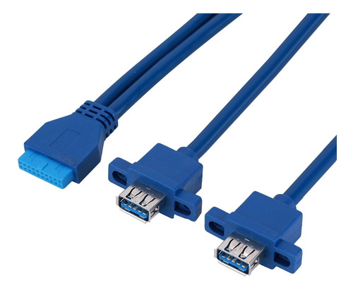 Usb3.0 19pin To 2af Cable De Montaje En Panel De Placa Base