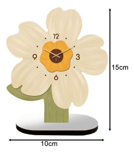Reloj De Mesa Reloj Analógico Silencioso Decorativo Girasol