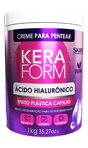 Creme Para Pentear Ácido Hialurónico Regenera 1kg Keraform