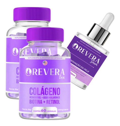 Revera Caps 3 Potes 60 Cáps Orig Rejuvenescedor Envio Rapido