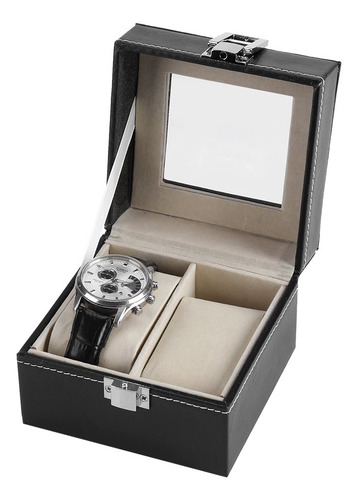 Estuche Para 2 Relojes, Caja De Almacenamiento Para Relojes