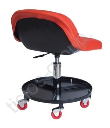 Imagen 4 de 4 de Silla Big Red Para Mecanico Altura Ajustable Con Ruedas