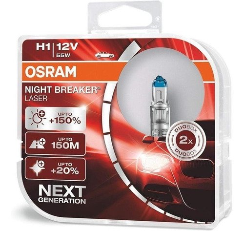 Imagen 1 de 7 de Lampara Night Breaker Laser H1 55w 150m Luz X Pack