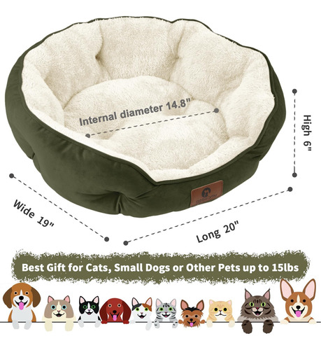 Cama Para Mascotas Asvin Small Para Perros Pequeños Y Gatos