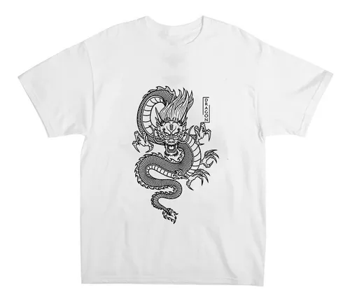 CAMISETA ESTAMPADA GRATTITUDE - DRAGON IV BRANCO - Grattitude