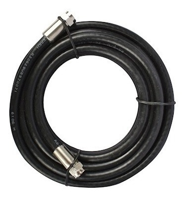 Imagen 4 de 5 de Cable Coaxial 10 Mts Rg6 Negro Calidad Oferta