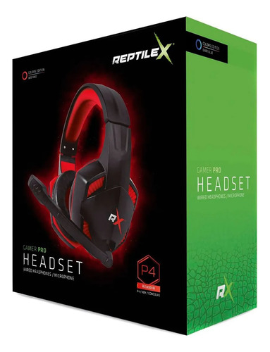 Audifonos Gamer Pro Reptile X Consolas Y Pc Rojo