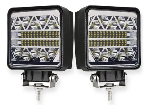 Foco Led Cuadrado Estroboscopico 34 Led 102watt Off Road4x4