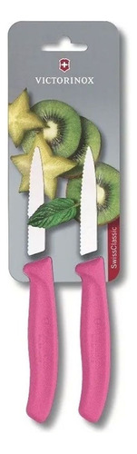 Cuchillo Victorinox Frutas Y Verduras 8 Cm Acero Inoxidable Color Rosa