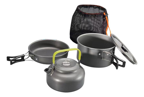 Juego De Cocina Para Acampar De 3 Piezas, Sartén, Tetera,