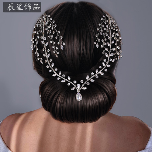 Diadema Nupcial Con Borlas Y Diamantes De Imitación, Diseño