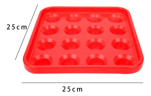 Bandeja Porta Bolas De Billar, Accesorio Para Piscina, Rojo