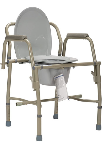 Silla De Inodoro Portatil 3 En 1 De Altura Regulable - D