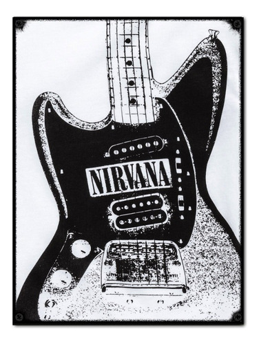 #841 - Cuadro Decorativo Vintage - Nirvana Guitarra Música 