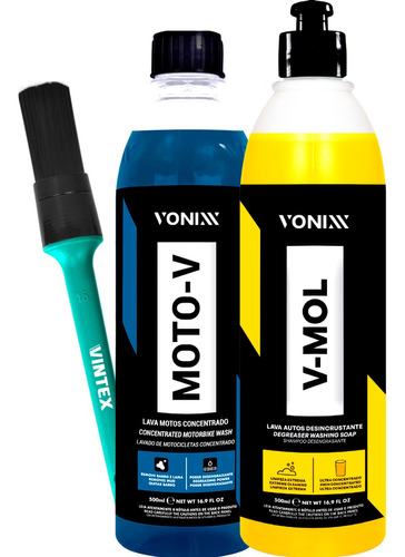 Pincel De Detalhameneto Externo Vintex Moto-v V-mol 500ml