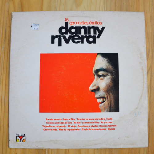 Lp Disco Vinilo Danny Rivera   15 Grandes Éxitos Velvet 6015