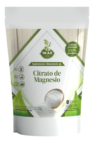 Citrato De Magnesio 100 Grs  Polvo Ya'ax Vida 100% Puro