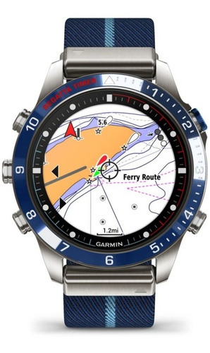 Garmin Marq Captain 2ª Geração Smartwatch Cor da caixa Inox Cor da pulseira Azul