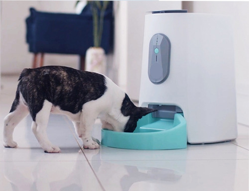 Comedouro Automático Inteligente Câes Gatos Compatível Alexa Cor Branco