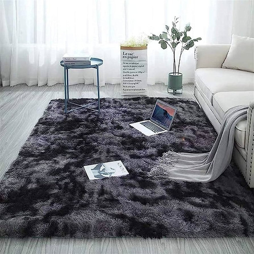 Alfombra Antideslizante Peluda Para Living 180x200cm 