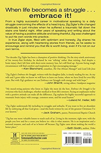 Embrace the Struggle: Living Life on Life's Terms, de Ziglar, Zig, Norman, Julie Ziglar. Editorial Howard Books, tapa blanda en inglés, 2013