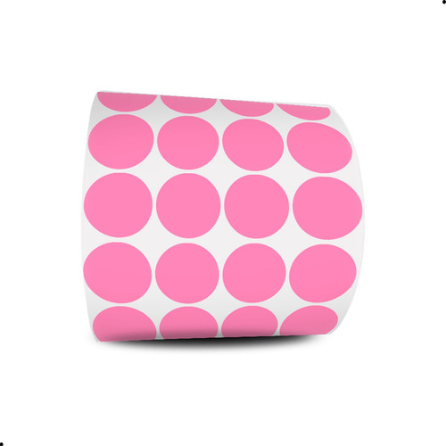 Etiqueta Bolinha Colorida 2cm 8 Milheiros Cor Rosa