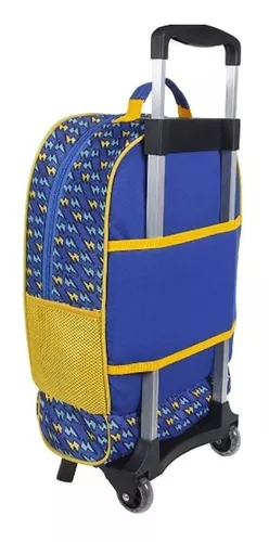 Mochila de Rodas Escolar Brancoala Games com parte térmica - Azul