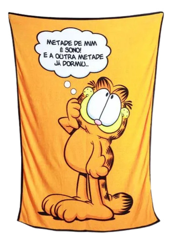 Kit Garfield Cobertor Manta Com Balde De Pipoca Kit Pipoca