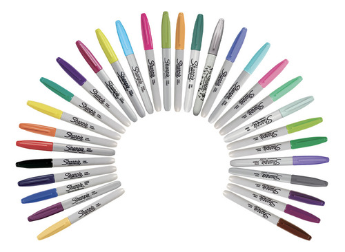 Ruleta Caja 30 Marcadores Tie Dye Sharpie Punta Fina