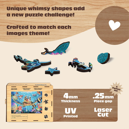 Puzzle Buffalo Games Tiny Bubbles Wood, 250 Piezas